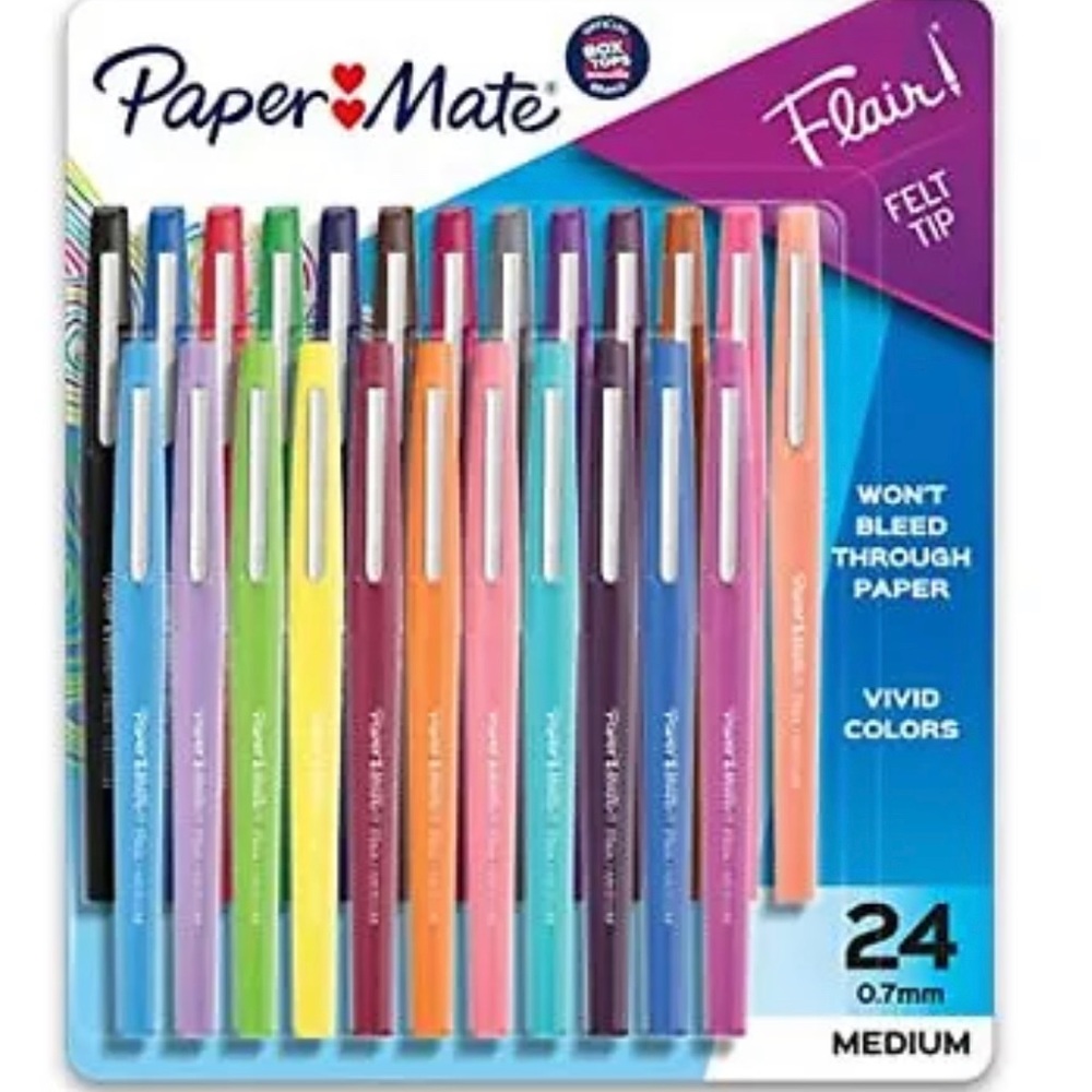 Paper Mate Flair Felt Tip Pens | Medium Point 0.7 Millimeter Marker Pens | Ba...